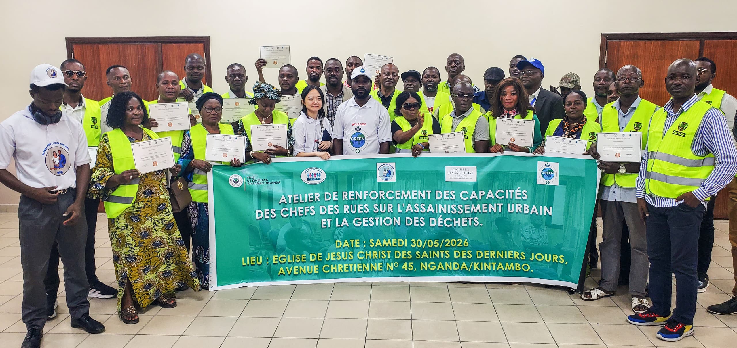 Kintambo : Green Coop renforce les capacités des chefs de rues en gestion des déchets ménagers